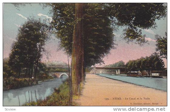 Le Canal Et La Vesle, Reims (Marne), France, 1900-1910s