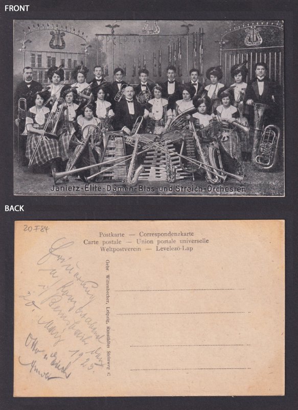 Vintage postcard Germany Janierz Elite Women's Wind and String Orchestra
