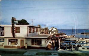 Panama City Florida FL Smith's Yacht Basin Shrimp Boat Caf� Vintage Postcard