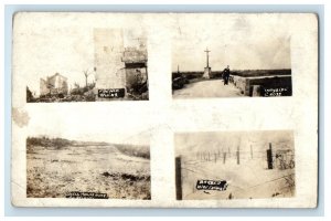 c1910's Multiview WWI Saint Mihiel Franke RPPC Photo Unposted Antique Postcard 