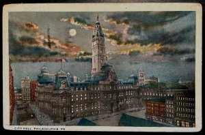 Vintage Postcard 1920 City Hall, Philadelphia, Pennsylvania