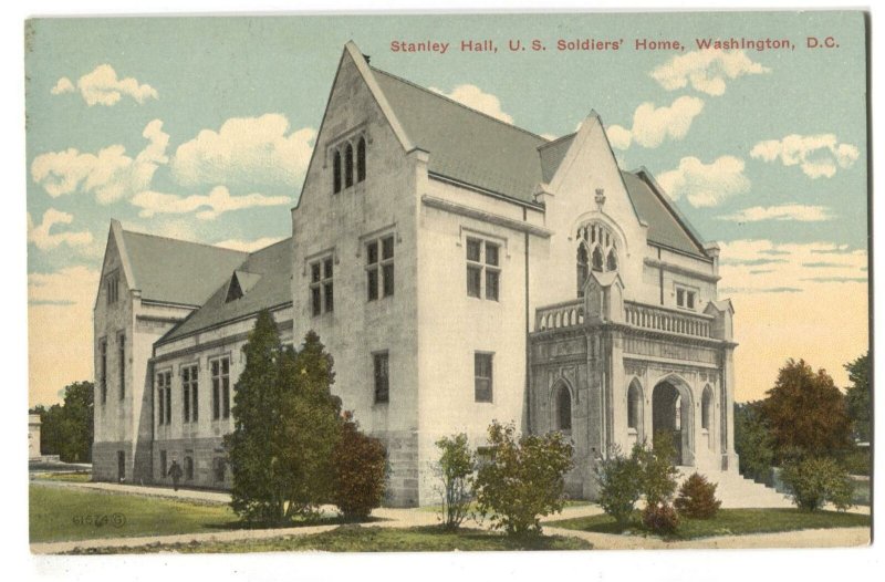 Postcard Stanley Hall US Soldiers' Home Washington DC