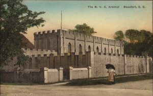 Beaufort South Carolina SC BVA Arsenal Albertype Vintage Postcard