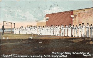 G61/ Newport Rhode Island Postcard 1908 Jack Stay Naval Training Station