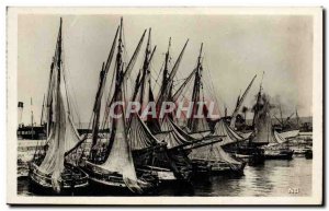 Old Postcard Fishing Boat Fishing Boats Honfleur