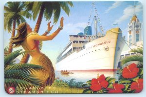 Aloha Towers CRUISE SHIP City of Honolulu KERNE ERICKSON  4x6 Postcard 2004