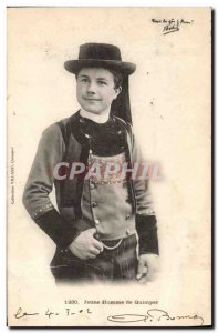 Old Postcard Folklore Young man Quimper