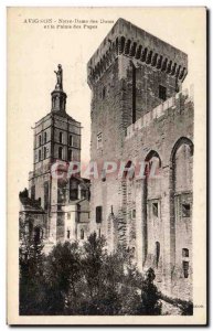 Old Postcard Avignon and Notre Dame des Doms you Papal Palace