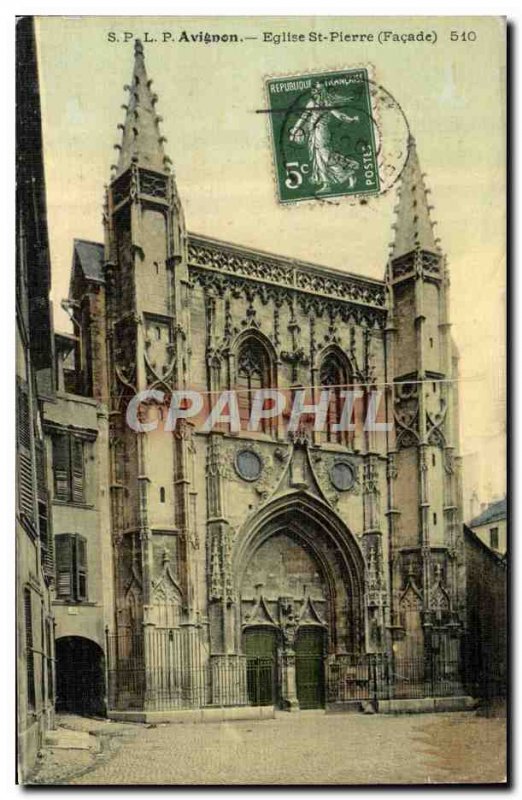 Old Postcard Avignon Eglise Saint Pierre (TOILEE map)