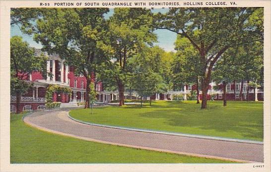 Virginia Roanoke Portion Of South Quadrangle With Dormitories Hollin College