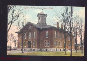 QUINCY MICHIGAN QUINCY PUBLIC SCHOOL BUILDING ANTIQUE VINTAGE POSTCARD