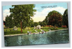 Vintage 1958 Advertising Postcard Ulbricht's Summer Resort New Braunfels Texas