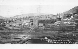 Victor Colorado Independence Gold Mine Birds Eye View Real Photo PC AA65859