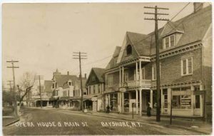 Bayshore LI NY Street View Vintage Store Fronts RPPC Real Photo Postcard