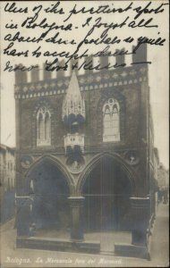 Bologna Italy Mercanzia Foro Del Mercanti c1910 Real Photo Postcard