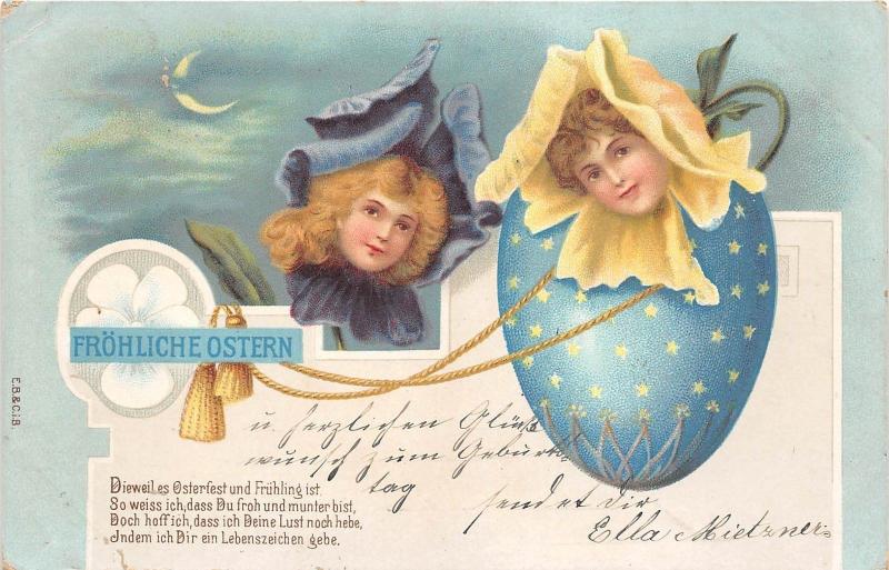 BG9072 children egg flower ostern easter greetings germany