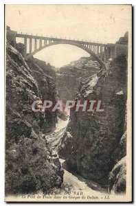 Old Postcard High Villee Var Train Bridge in the Gorges of Daluis