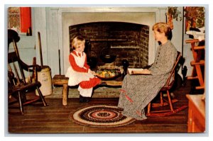 Oldest Stone House Pioneer Kitchen Lakewood Ohio OH UNP Chrome Postcard S13