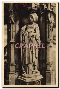 Old Postcard Bourg Brou Church Statue of the tomb of Philibert le Beau