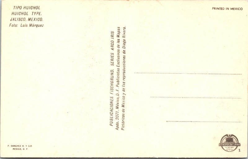 Huichol Style Mexican Woman POSTCARD