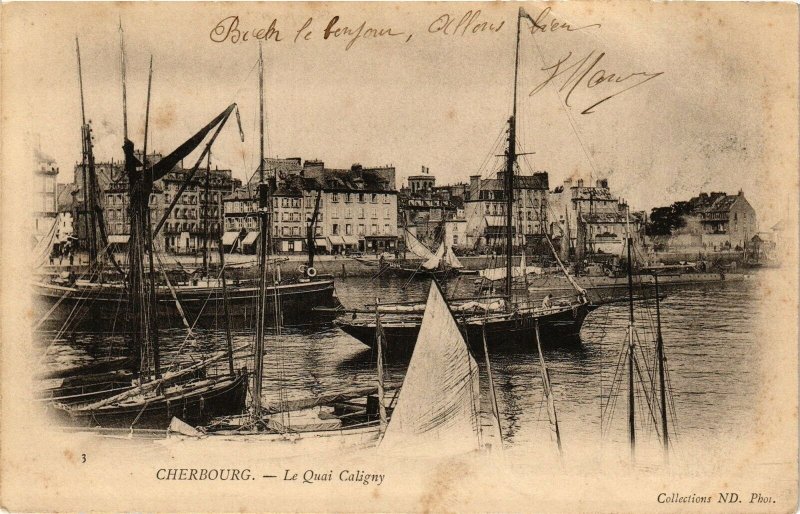 CPA CHERBOURG - Le Quai Caligny (128263)