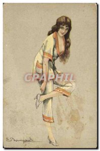 Old Postcard Fantasy Illustrator Woman Bompard