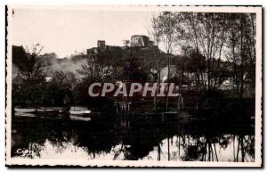 Modern Postcard Montoire sur Loire castle and the banks of the Loire