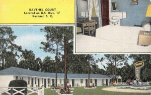 RAVENEL, South Carolina SC ~ RAVENEL COURT MOTEL Charleston Co ROADSIDE Postcard