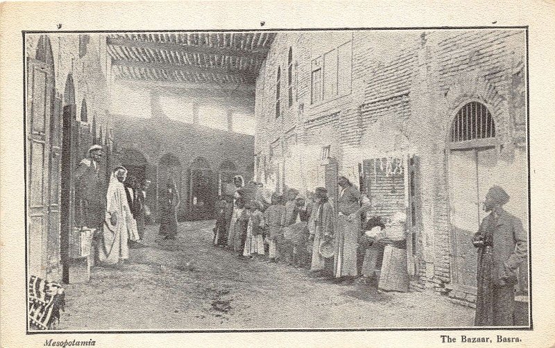 br104949 the bazaar basra  mesopotamia  iraq 