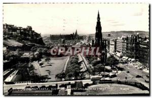 Modern Postcard Edinburgh Castle Scolt And Monument Princes Street