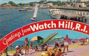 Rhode Island Watch Hill Greetings From Watch Hill Sailing Watch Hill Harbor B...
