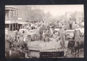 REAL PHOTO IDABEL OKLAHOMA DOWNTOWN STREET SCENE COTTON MARKET POSTCARDE COPY