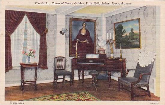 The Parlor House Of Seven Gables Built 1668 Salem Massachusetts