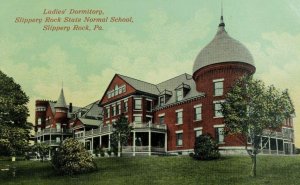 C. 1900-10 Ladies Dormitory Normal School Slippery Rock, PA Vintage Postcard F75