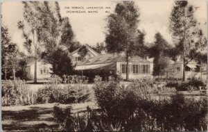 Skowhegan Maine The Terrace Lakewood Inn Unused American Art Postcard G14a
