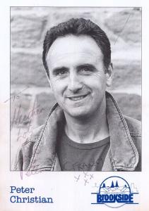 Peter Christian Hand Signed Brookside Cast Card Photo