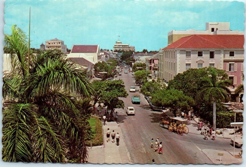 Postcard - Bay Street - Nassau, Bahamas