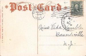 East Orange New Jersey~Washington Street~Horse & Buggy Approaching~1907 Postcard