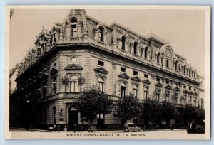Argentina Postcard National Bank Buenos Aires c1920's Antique RPPC Photo
