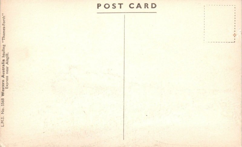 AISGILL, United Kingdom   THAMES-FORTH EXPRESS Railroad Train  c1910s Postcard