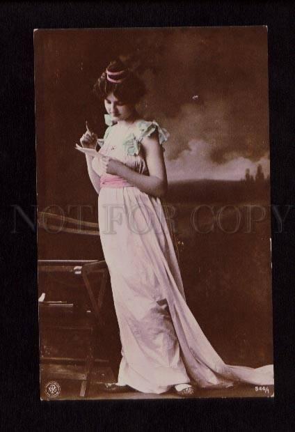 074412 GLAMOUR Lady w/ LOVE LETTER Vintage PHOTO NPG