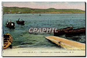 Old Postcard Hendaye L & # 39Embarcadere For Hondarribia Spain