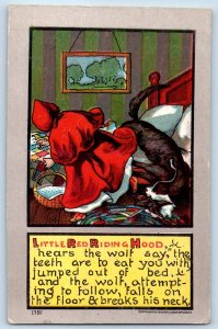 c1905 Little Red Riding Hood Wolf Jumped Out Of Bed West Ferndale WA Postcard