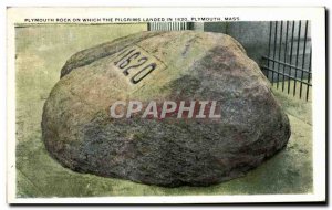 Old Postcard Plymouth Rock On Which the Pilgrims in Plymouth Mass 1620 Landed