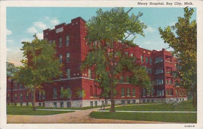 Michigan Bay City Mercy Hospital 1949 Curteich