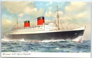 Postcard - Cunard R.M.S. Queen Elizabeth