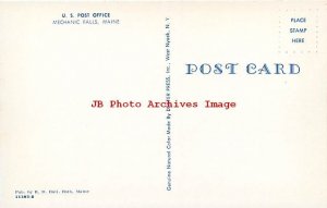 ME, Mechanic Falls, Maine, Post Office, Entrance, 50s Car, Dexter No 11383-B