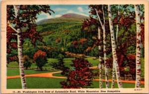 White Mountains New Hampshire Mount Washington Linen Cancel WOB Postcard 