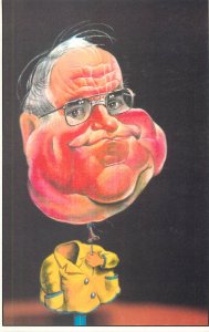 Romanian cartoonist Stefan Popa Popa's drawing caricature Helmut Kohl