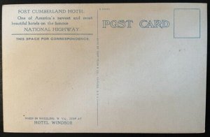 Vintage Postcard 1921 Fort Cumberland Hotel, Cumberland, Maryland (MD)